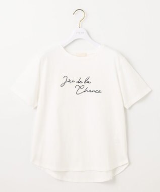 ANY SIS S ロゴ刺繍 Tシャツ オフ