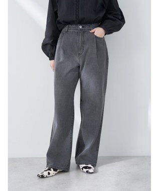 earth music&ecology タックルーズデニムパンツ