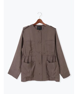 Te chichi ノーカラーサファリジャケット《2026 spring catalog item》 ブラウン