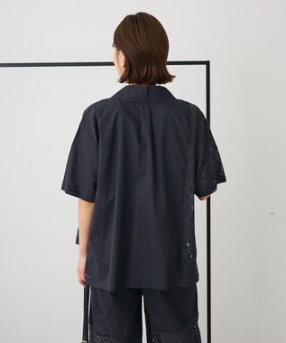 CRAFT STANDARD BOUTIQUE レースパッチワークシャツ Black