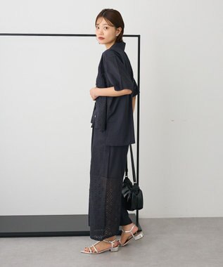CRAFT STANDARD BOUTIQUE レースパッチワークシャツ Black