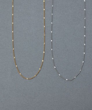 Phoebe 〈金属アレルギー対応〉ポイントチェーンステーションネックレス/シルバー シルバー