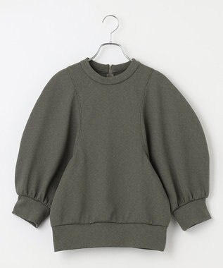 #Newans ラウンドスリーブカットソー カーキ