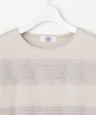 J.PRESS LADIES レーシーコンビ カットソー グレージュ系