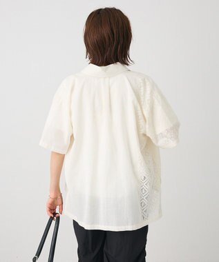 CRAFT STANDARD BOUTIQUE レースパッチワークシャツ Ivory