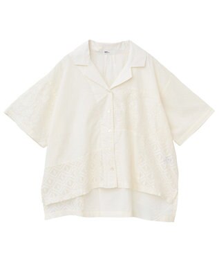 CRAFT STANDARD BOUTIQUE レースパッチワークシャツ Ivory