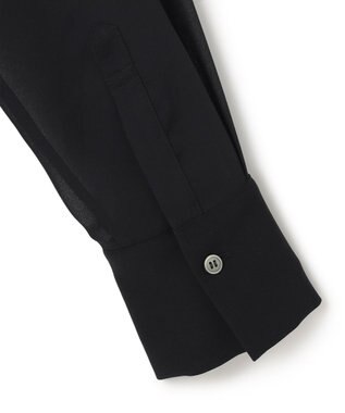 BEIGE， 【WEB限定・洗える】CELOSIA / シアースリーブスタンドカラーブラウス Black