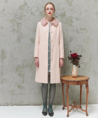 TOCCA TWINKLE WINTER NIGHT ウールカシミヤコート ピンク系