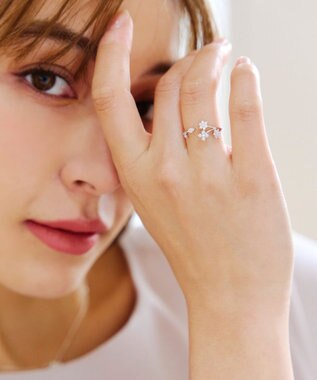 Tiaclasse ボタニカルモチーフストーンリング シルバーA