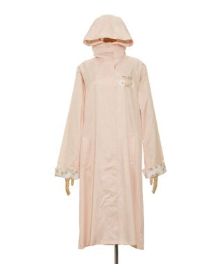 MOONBAT 【バッグ付】ポール & ジョー (PAUL & JOE　ACCESSOIRES) レインコート ポンジークリザンテーム ピーチ