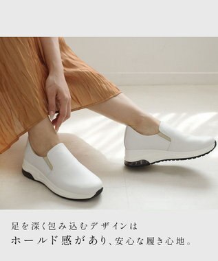 Pointer 日本製 本革スリッポン ホワイト