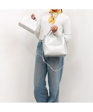 UNBILLION カシュカシュ cachecache / ミニトート付サイドポケット2wayトーバッグ シルバー