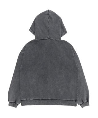 WEGO ロゴヴィンテージウォッシュジップパーカー スミクロ