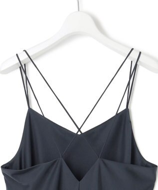 ICB L 【WEB＆一部店舗限定】 StretchVintageSatin オールインワン ネイビー系