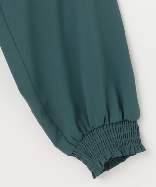 ANY SIS L 【洗える】スクエアラッフルカラー ブラウス ディープグリーン