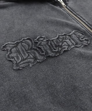 WEGO ロゴヴィンテージウォッシュジップパーカー スミクロ