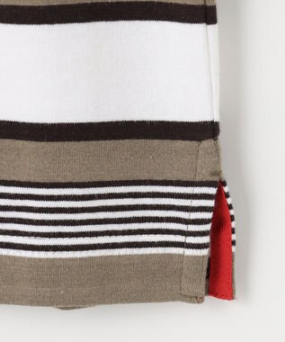 J.PRESS KIDS 【140-170cm】ボーダー ポロシャツ グレーベージュ系1