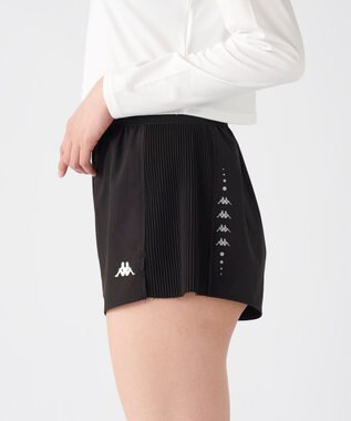 OP／FILA 【Kappa】プリーツ スポーツショートパンツ ブラック