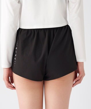 OP／FILA 【Kappa】プリーツ スポーツショートパンツ ブラック