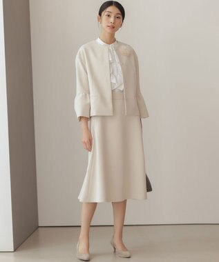 組曲 【KUMIKYOKU NAVY】コンフォータブルドレープ フレアスカート サンドベージュ系