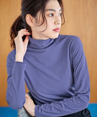 ANY L シアータートルネック ブルー