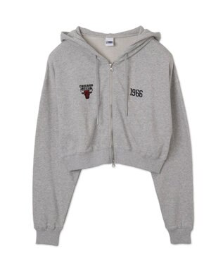 WEGO 別注NBAショートWZIPパーカー 杢グレー