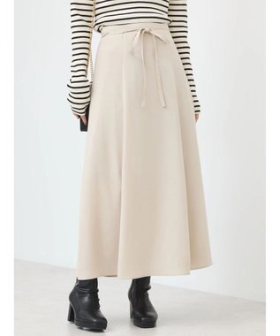 earth music&ecology リボンフレアスカート Beige