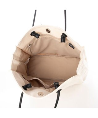 Y'SACCS ヒートエンボス ポルカドットキャンバストートSサイズ ブラック