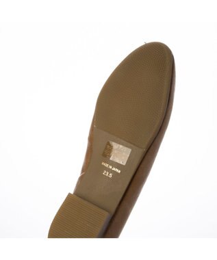 ing <ing>【WEB限定】【レイン対応】プレーンフラットパンプス キャメル