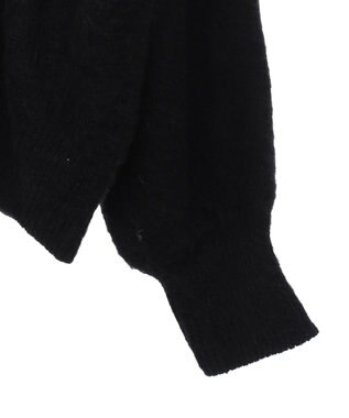 Green Parks ■ＬＯＶＥ　ＢＯＡＴ　ロゴ刺繍ニットカーディガン Black