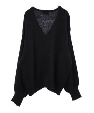 Green Parks ■ＬＯＶＥ　ＢＯＡＴ　ロゴ刺繍ニットカーディガン Black