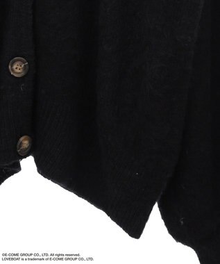 Green Parks ■ＬＯＶＥ　ＢＯＡＴ　ロゴ刺繍ニットカーディガン Black