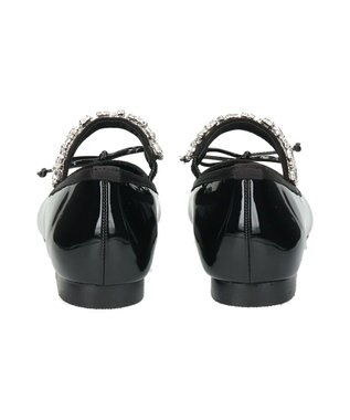 Bridget Birkin 【Bridget Birkin】ビジューストラップバレエシューズ ブラックエナメル