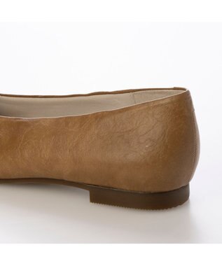 ing <ing>【WEB限定】【レイン対応】プレーンフラットパンプス キャメル