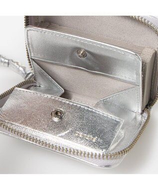 UNBILLION ペルケ perche / シーププリーツ・ジャバラカードウォレット シルバー