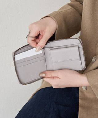 russet ラウンドジップハーフウォレット(SO-447) Gray