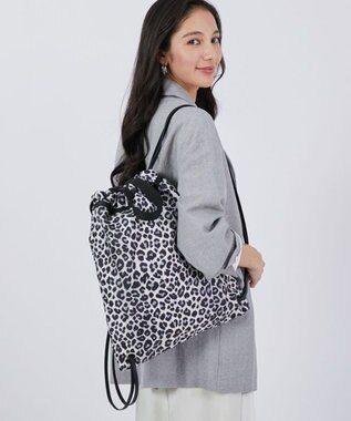 LeSportsac TH CITY KNAPSACK/アップタウンレオパード/ブラック