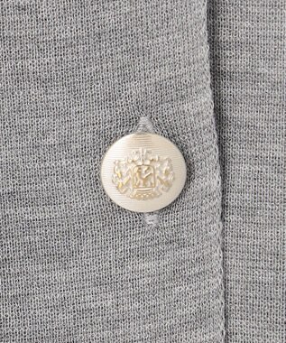 J.PRESS LADIES Vis/Peスパーク ハーフスリーブ ニットジャケット グレー系