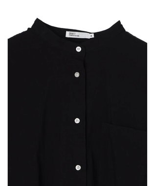 CRAFT STANDARD BOUTIQUE レーヨンデシンバンドカラーシャツ Black