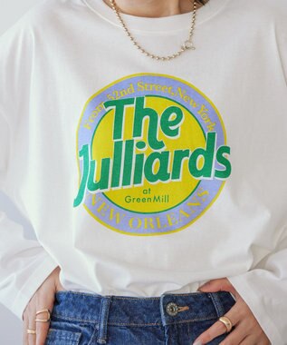 AMERICAN HOLIC サークルロゴプリントロングＴシャツ Off White