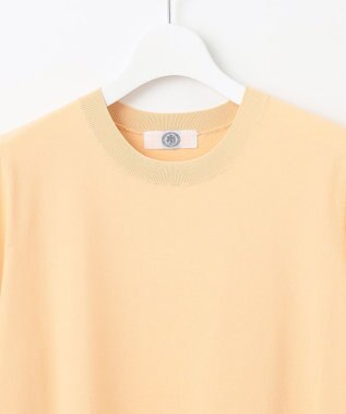 J.PRESS LADIES L 【洗える】レーヨンエリートストレッチ 編み柄 ニット イエロー系