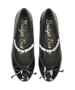 Bridget Birkin 【Bridget Birkin】ビジューストラップバレエシューズ ブラックエナメル