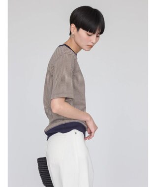 AMERICAN HOLIC ミジンボーダーカットプルオーバー Navy