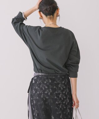 AMERICAN HOLIC サークルロゴプリントロングＴシャツ Charcoal Gray