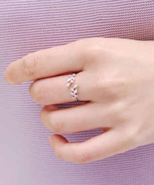 Tiaclasse ボタニカルモチーフストーンリング シルバーC