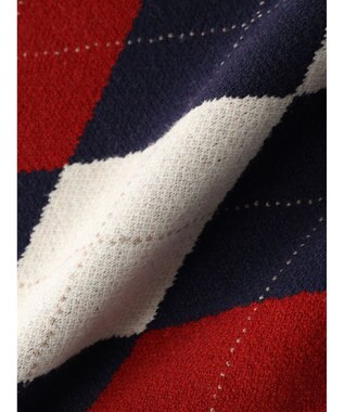 earth music&ecology アーガイルニットベスト Navy