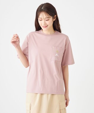 SHARE PARK LADIES 【UVカット・吸水速乾・ストレッチ・軽量 】ロゴポケットTシャツ（S・Mサイズ） ピンク系