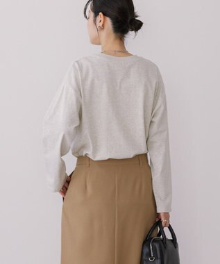 AMERICAN HOLIC サークルロゴプリントロングＴシャツ Oatmeal