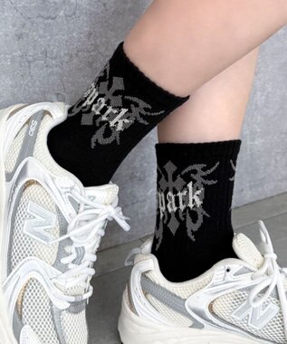 WEGO sparkロゴソックス ブラック