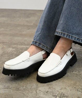 APOM プラットフォームスリングバックモカシン40